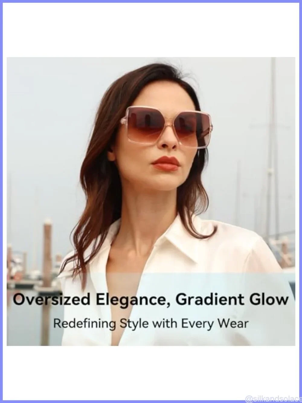 Oversized Square Sunglasses UV400 Polarized Full Frame Wide Trendy Shades